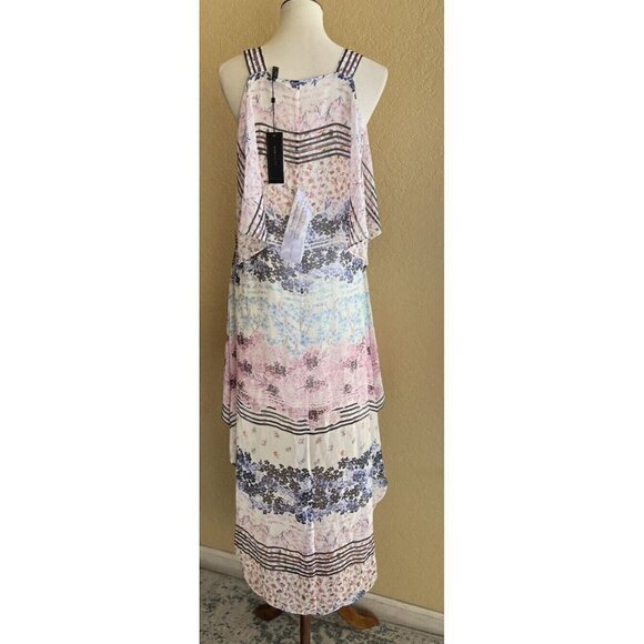 BCBGMAXAZRIA Womens Aaric Floral Hi Lo Asymmetrical Dress Size XS - Picture 3 of 11